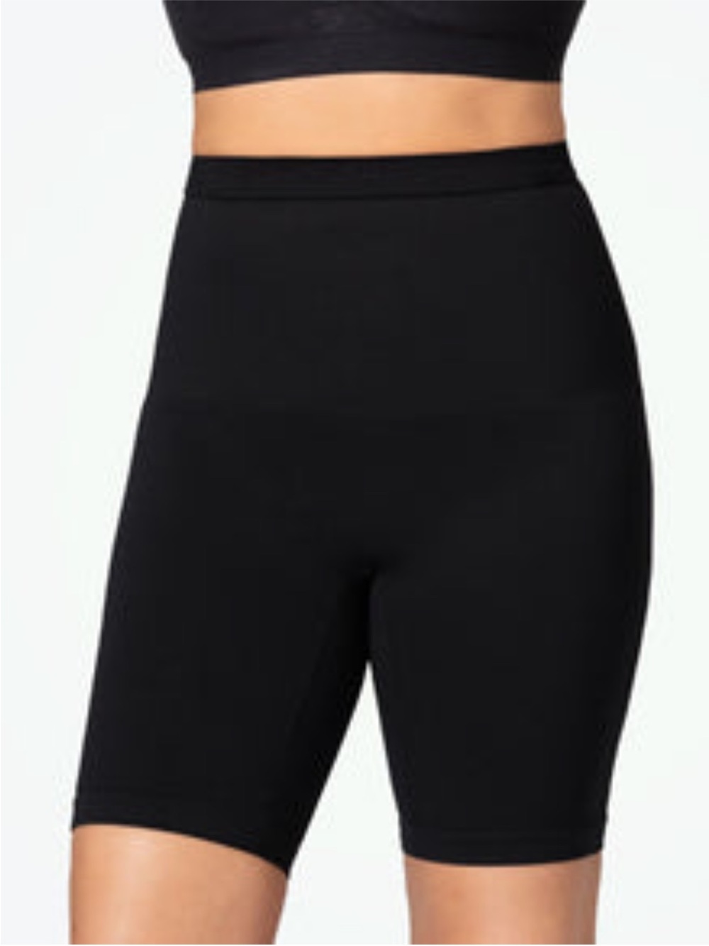 Empetua Women’s Fresh Control Mid-Waist Shaper Black Bike Shorts XXL